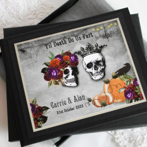 Halloween Skulls with floral crowns
