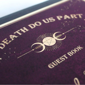 Plum purple guest book