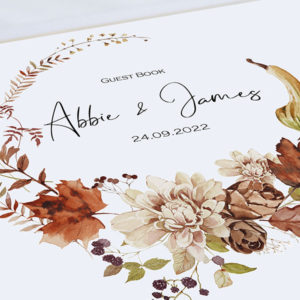 Personalised with the names of the Bride and Groom