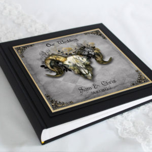 Black & Gold Ram Skull Photo Album
